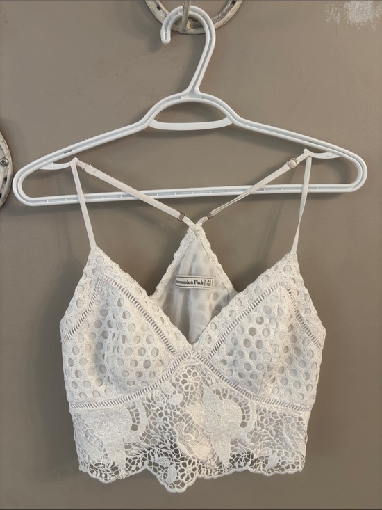 Abercrombie & Fitch Tops - Abercrombie & Fitch White Eyelet Lace Bralette